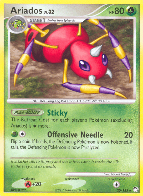 Ariados, carta 20 de Mysterious Treasures