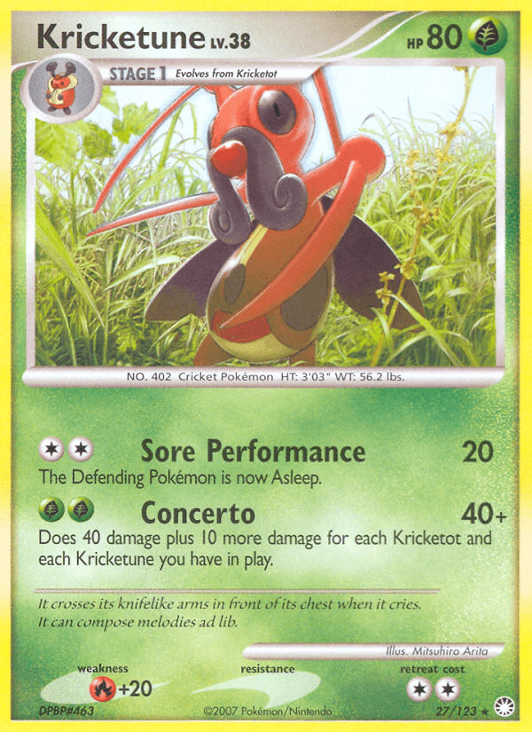 Kricketune, carta 27 de Mysterious Treasures