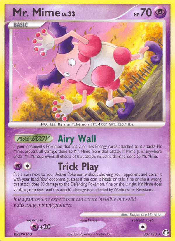 Mr. Mime, carta 30 de Mysterious Treasures