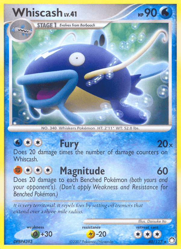 Whiscash, carta 40 de Mysterious Treasures