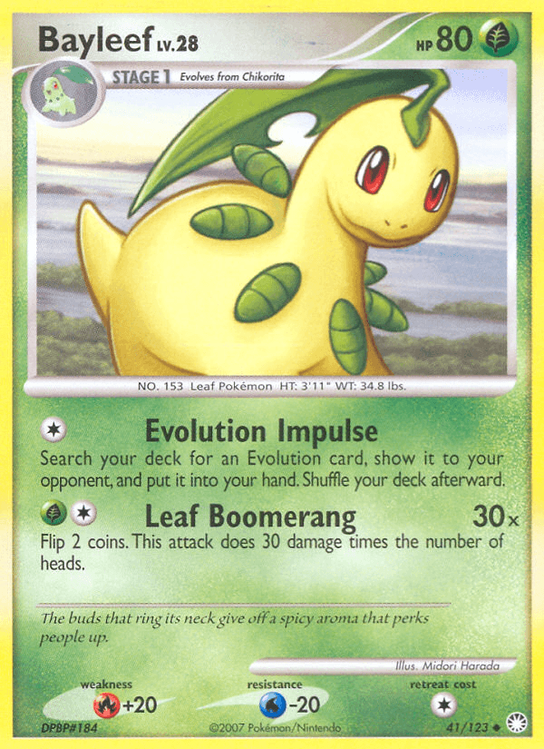 Bayleef, carta 41 de Mysterious Treasures