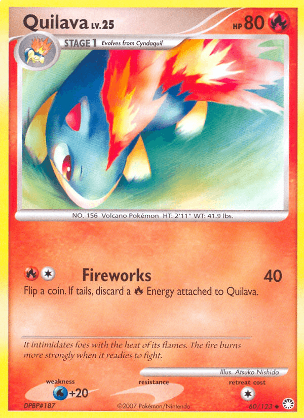 Quilava, carta 60 de Mysterious Treasures