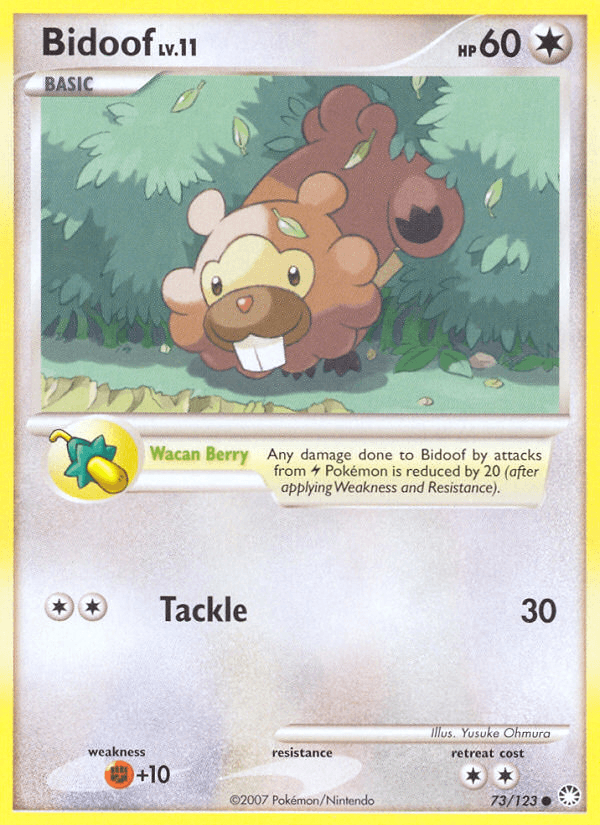 Bidoof, carta 73 de Mysterious Treasures