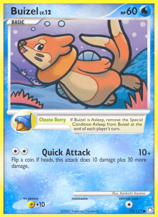 Buizel, carta 75 de Mysterious Treasures