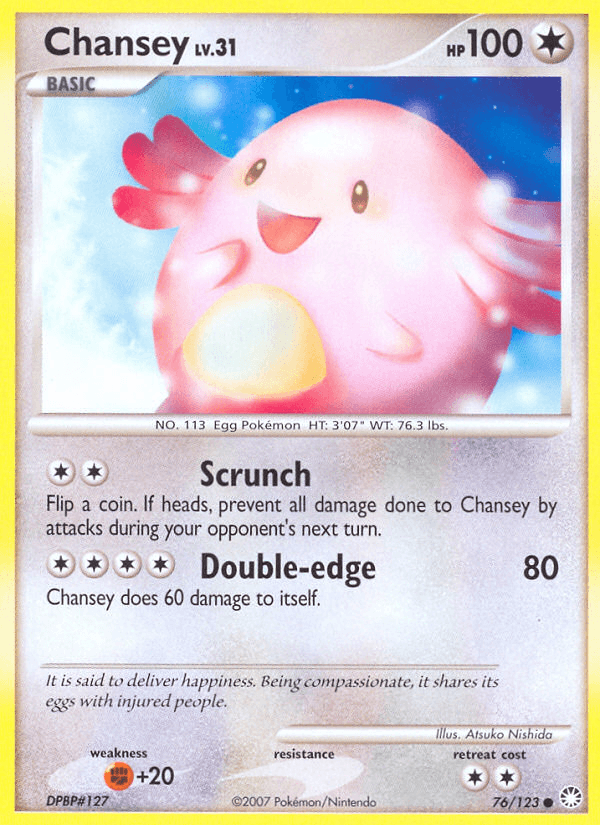 Chansey, carta 76 de Mysterious Treasures