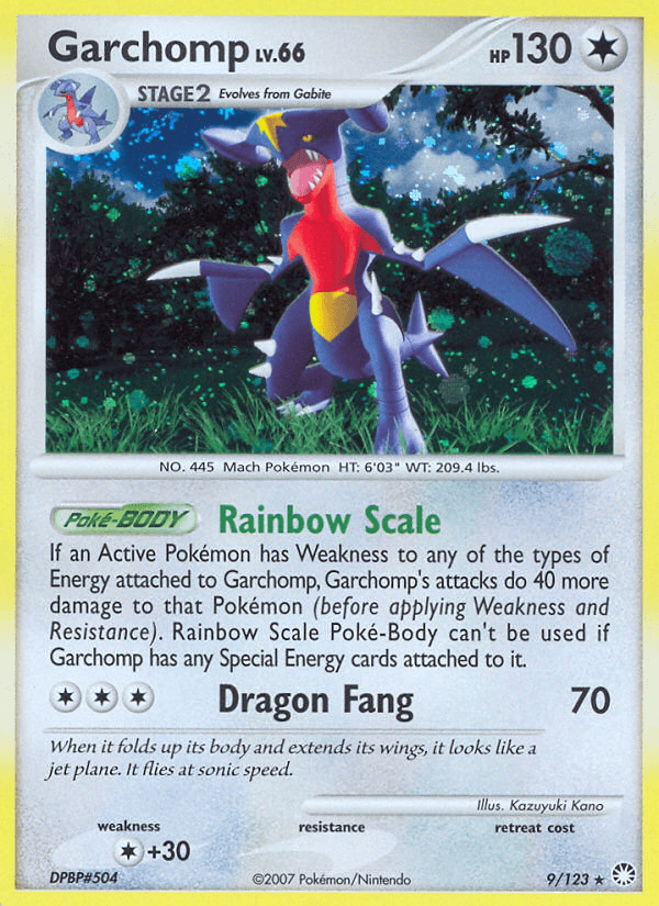 Garchomp, carta 9 de Mysterious Treasures