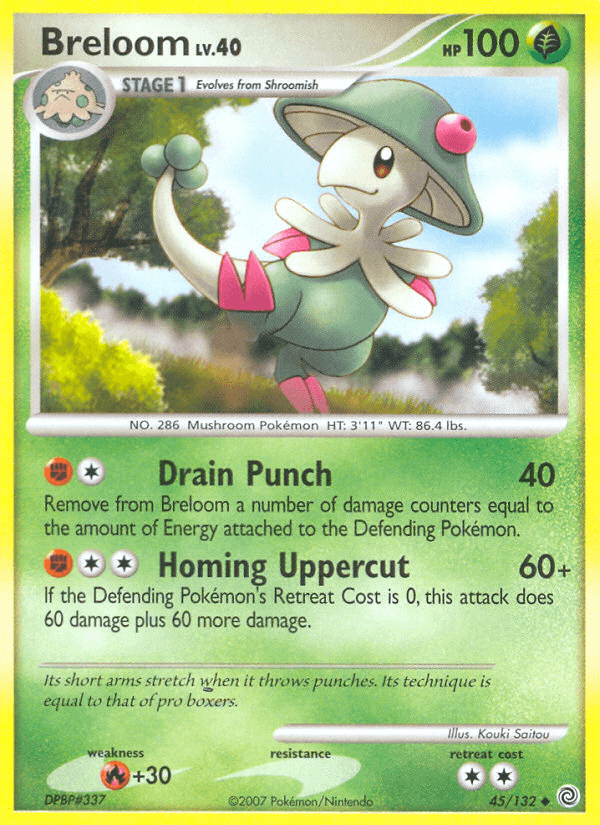 Breloom, carta 45 de Secret Wonders