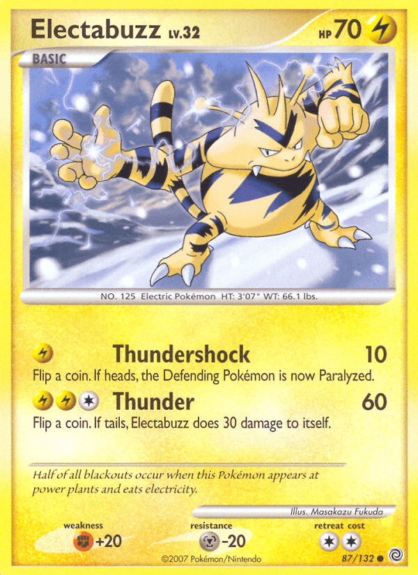 Electabuzz, carta 87 de Secret Wonders
