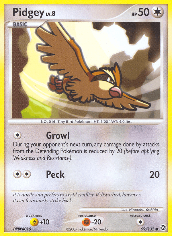 Pidgey, carta 99 de Secret Wonders