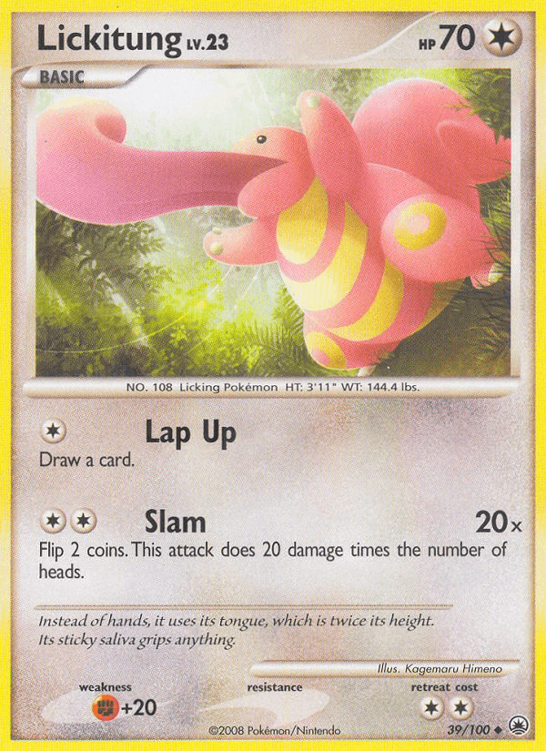 Lickitung, carta 39 de Majestic Dawn