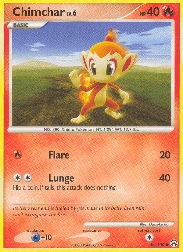 Chimchar, carta 56 de Majestic Dawn