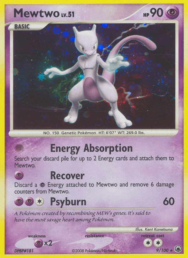 Mewtwo, carta 9 de Majestic Dawn