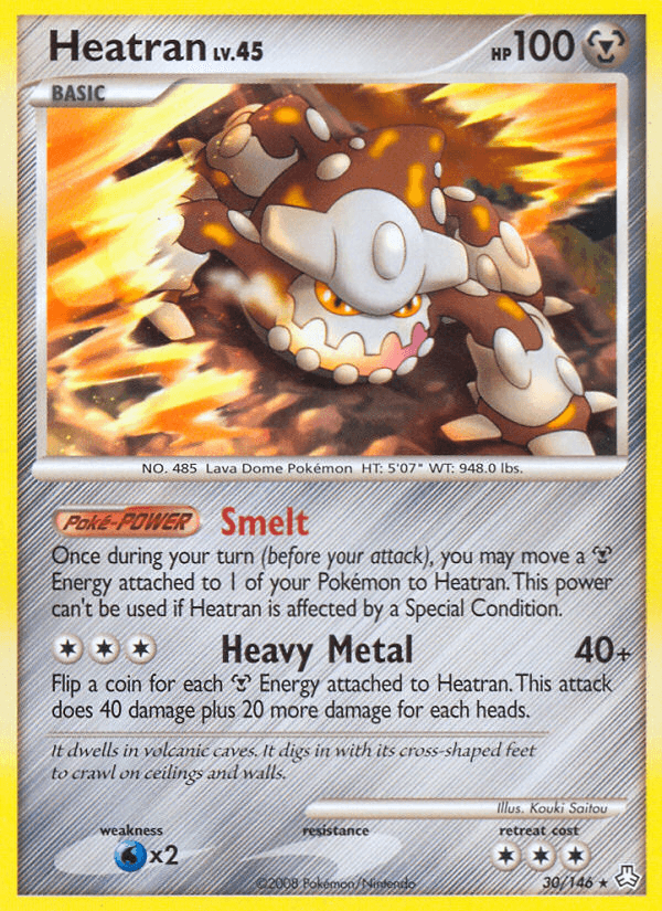 Heatran, carta 30 de Legends Awakened