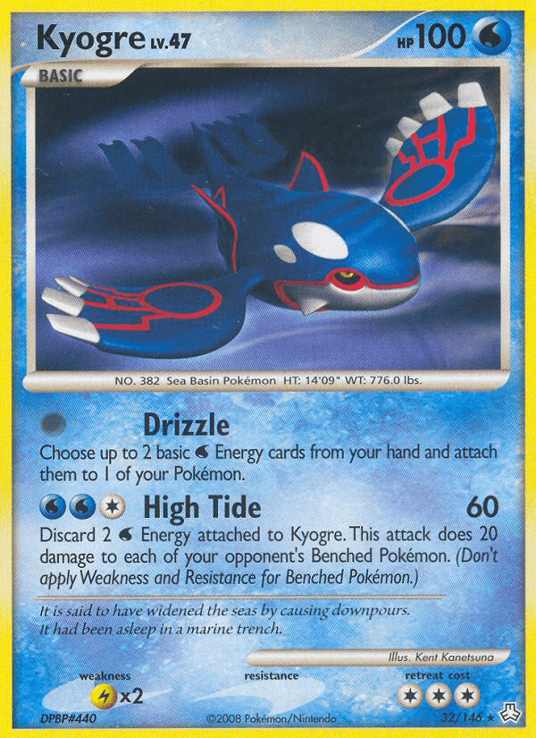 Kyogre, carta 32 de Legends Awakened