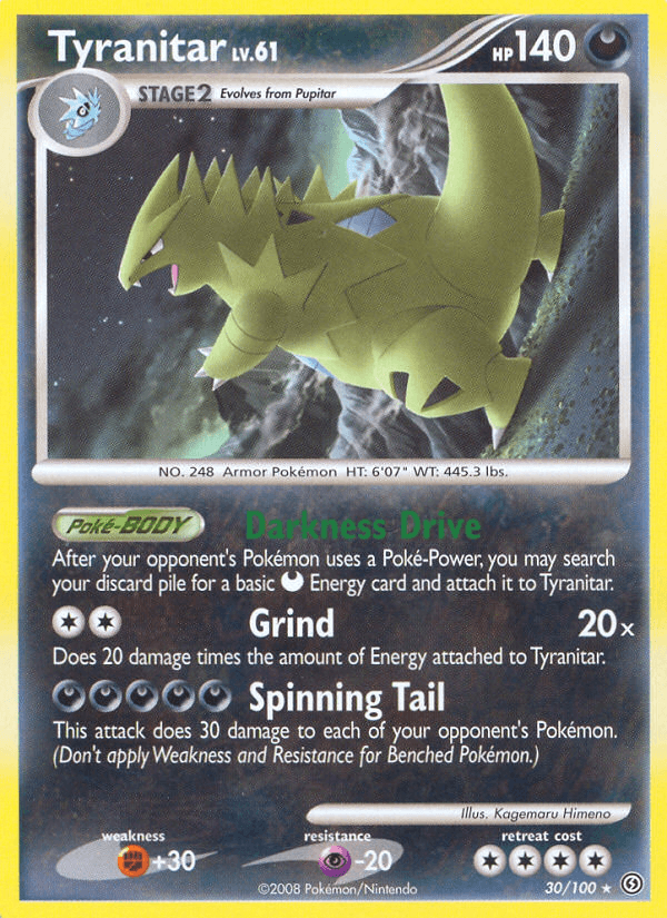 Tyranitar, carta 30 de Stormfront