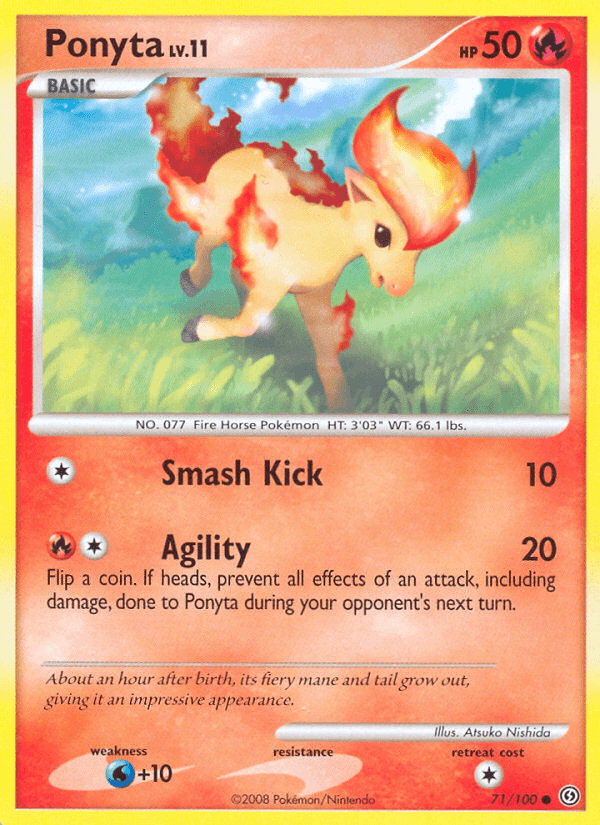 Ponyta, carta 71 de Stormfront