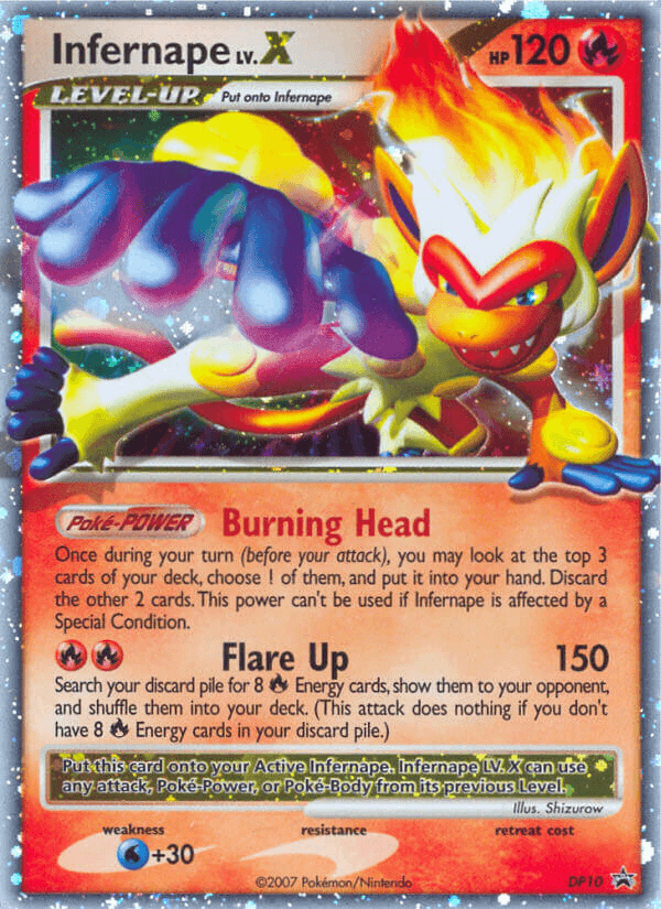 Infernape, carta DP10 de DP Black Star Promos