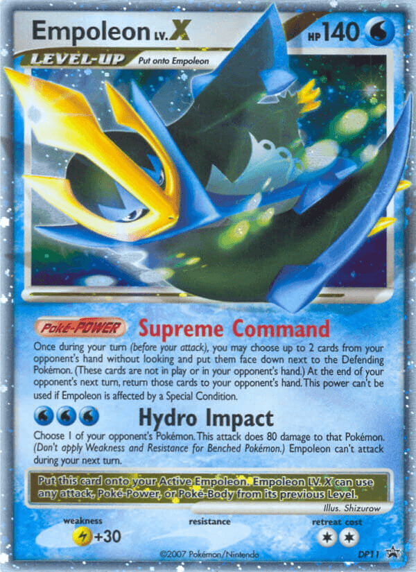 Empoleon, carta DP11 de DP Black Star Promos