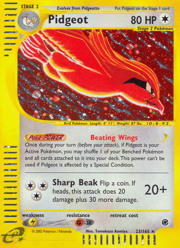Pidgeot, carta 23 de Expedition Base Set