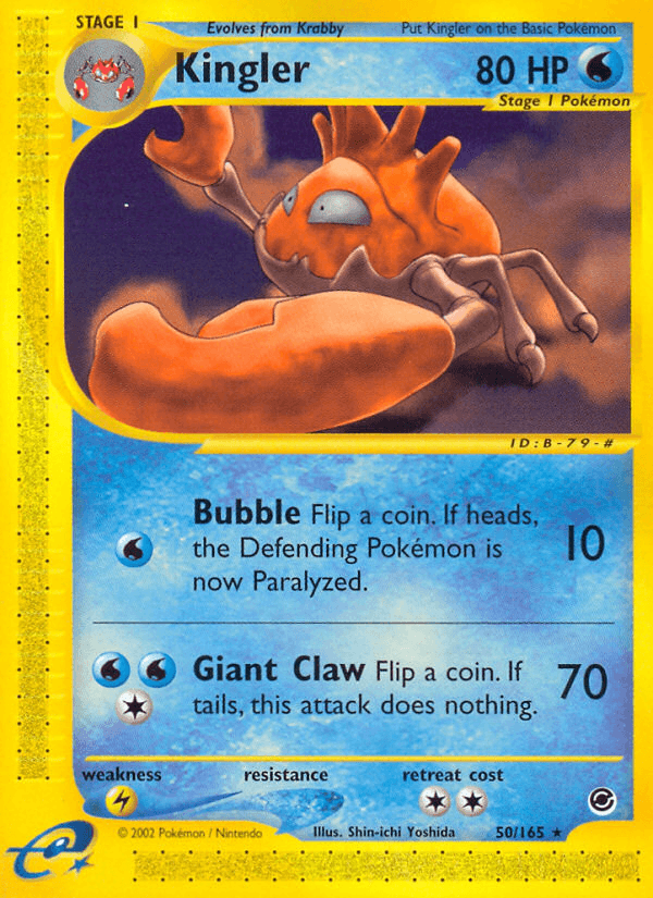 Kingler, carta 50 de Expedition Base Set