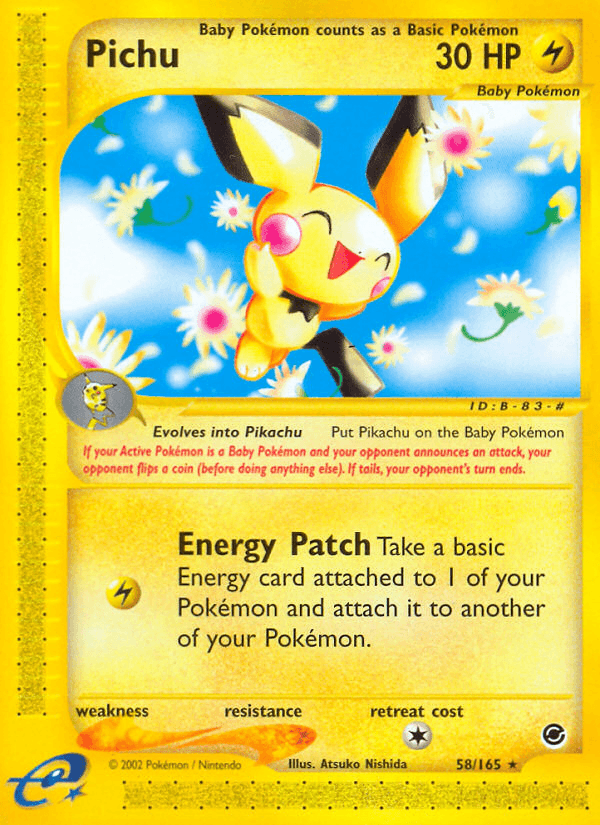 Pichu, carta 58 de Expedition Base Set