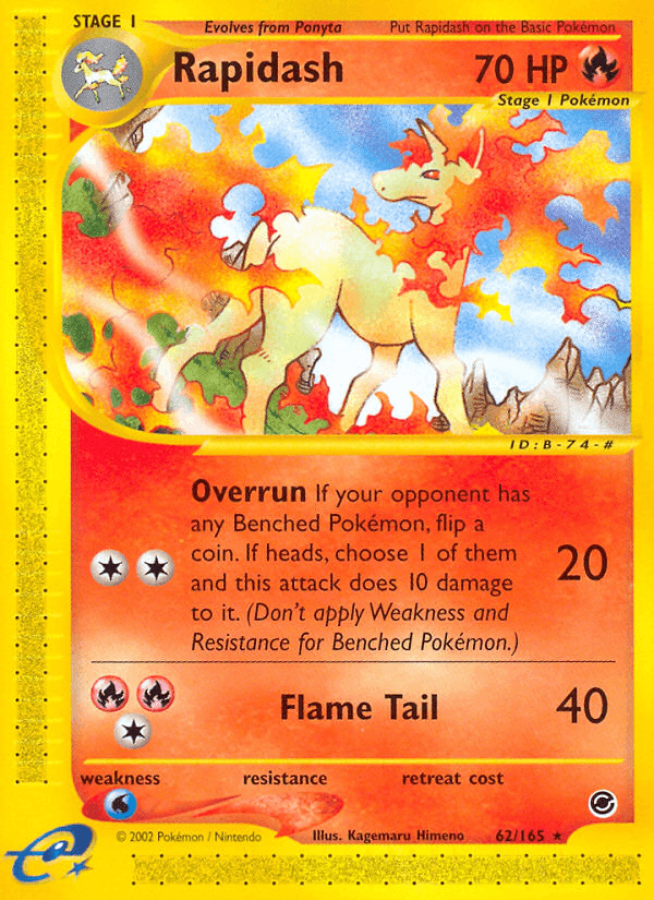 Rapidash, carta 62 de Expedition Base Set