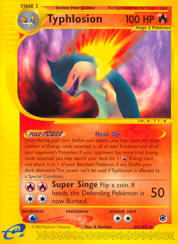 Typhlosion, carta 65 de Expedition Base Set