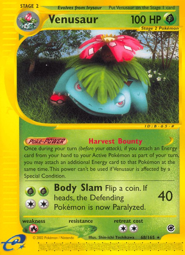 Venusaur, carta 68 de Expedition Base Set