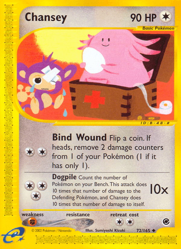 Chansey, carta 72 de Expedition Base Set