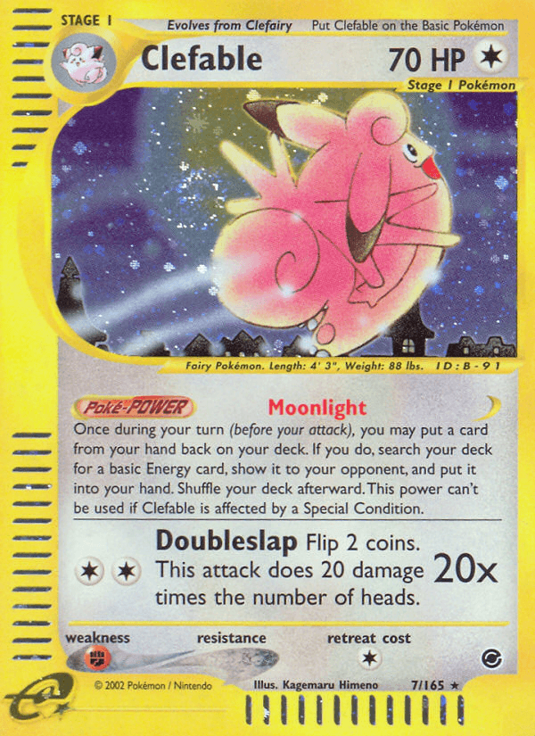 Clefable, carta 7 de Expedition Base Set