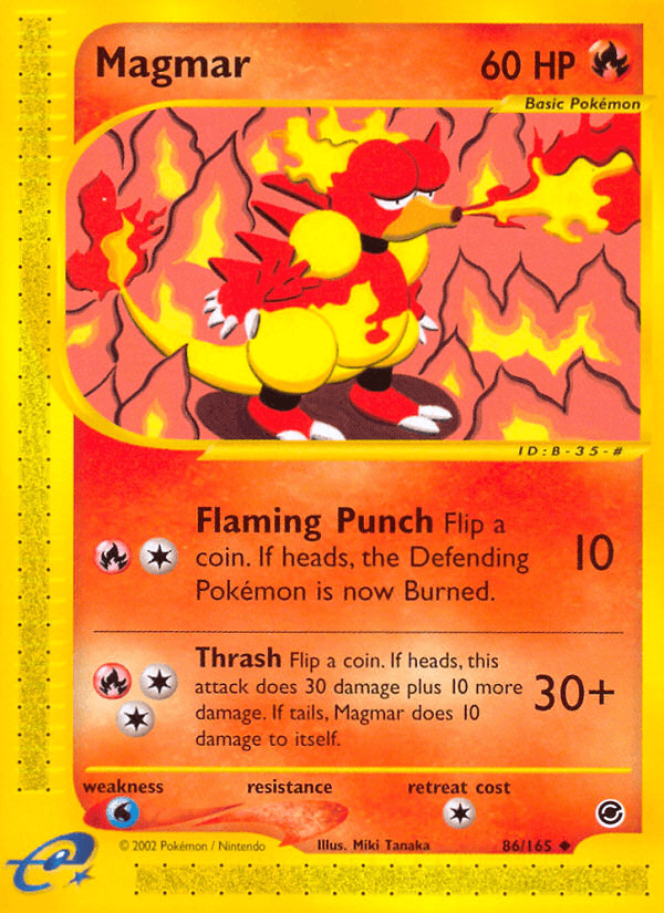 Magmar, carta 86 de Expedition Base Set