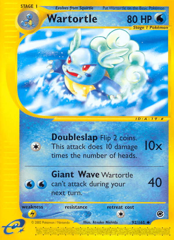 Wartortle, carta 92 de Expedition Base Set