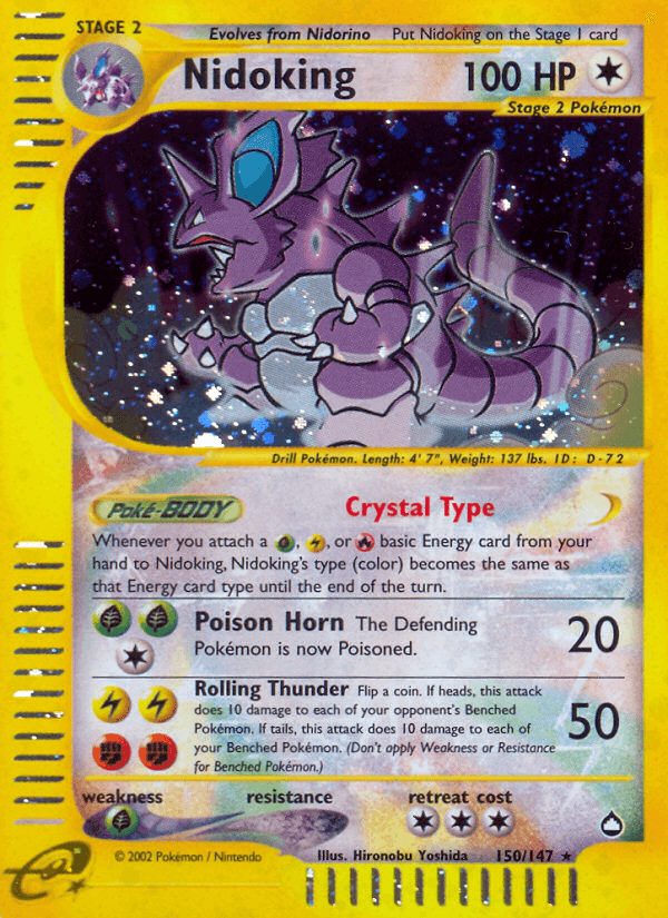 Nidoking, carta 150 de Aquapolis