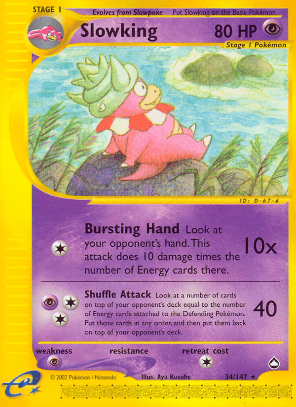 Slowking, carta 34 de Aquapolis