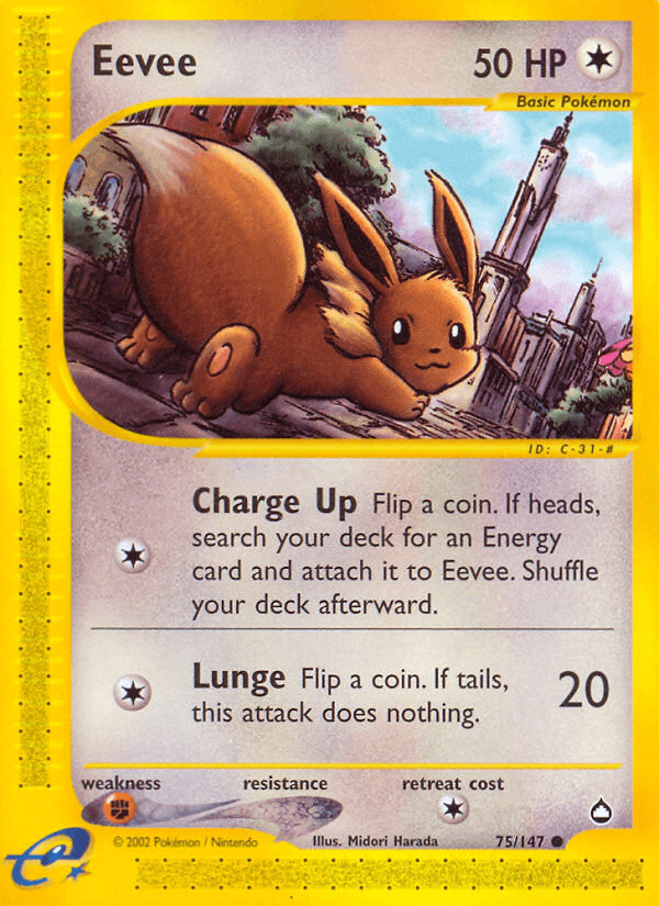 Eevee, carta 75 de Aquapolis