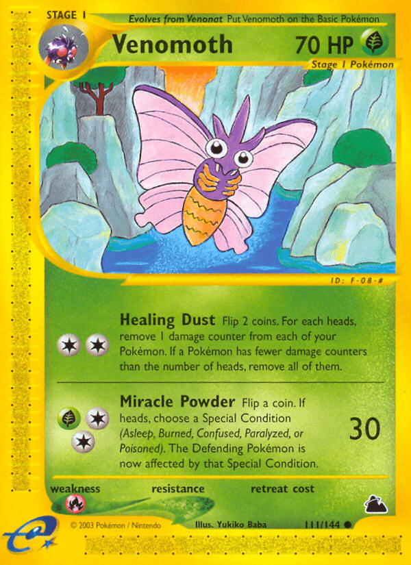 Venomoth, carta 111 de Skyridge