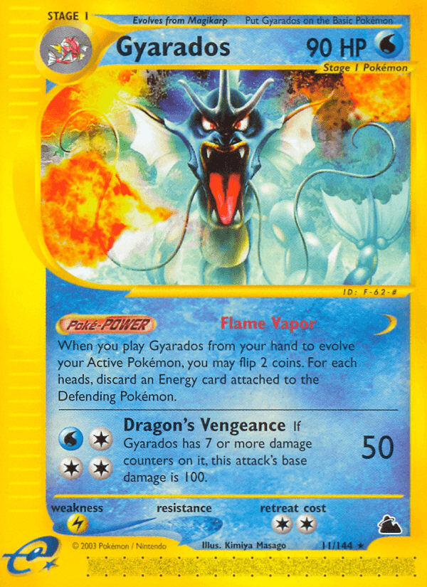 Gyarados, carta 11 de Skyridge