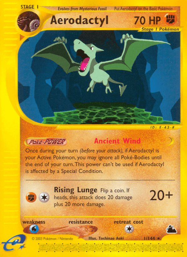 Aerodactyl, carta 1 de Skyridge
