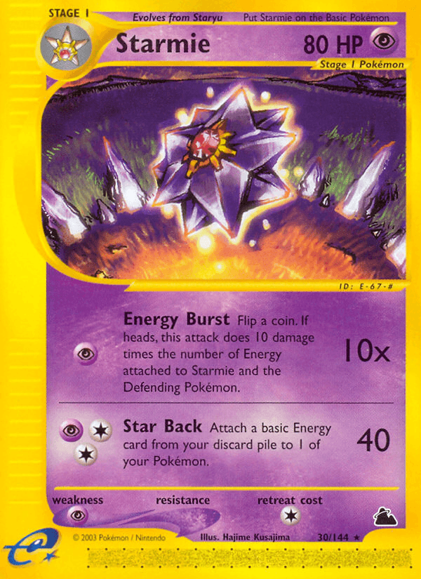 Starmie, carta 30 de Skyridge