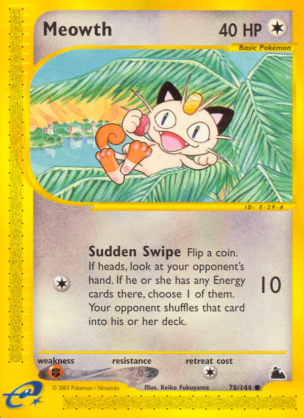 Meowth, carta 78 de Skyridge