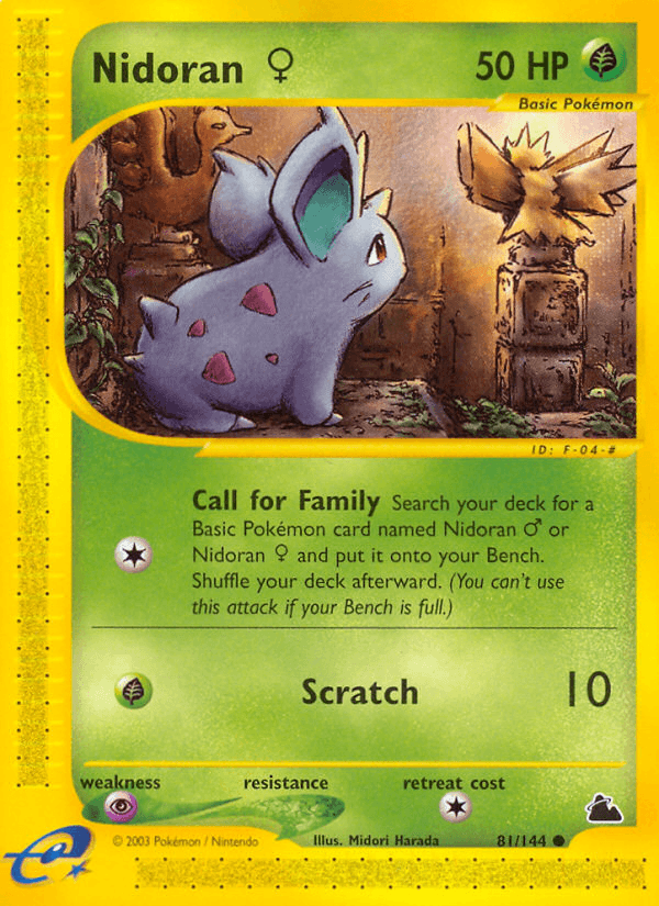 Nidoran♀, carta 81 de Skyridge