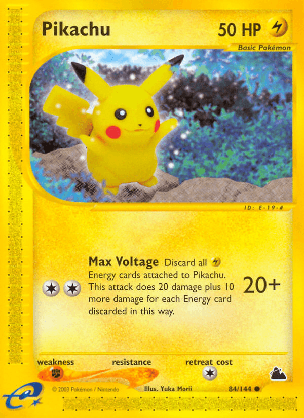 Pikachu, carta 84 de Skyridge