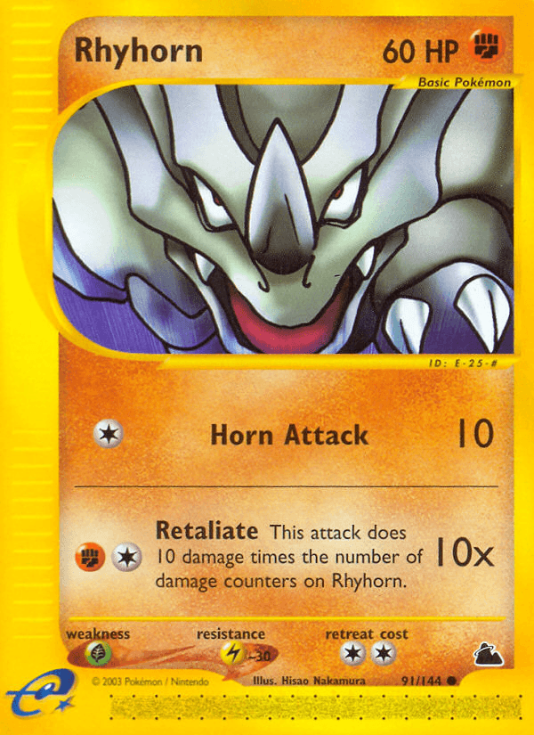 Rhyhorn, carta 91 de Skyridge