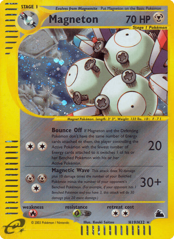 Magneton, carta H19 de Skyridge