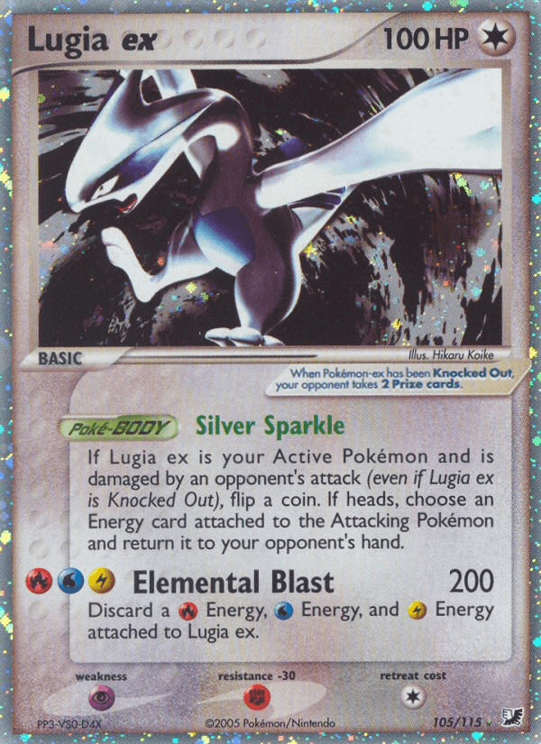 Lugia ex, carta 105 de Unseen Forces