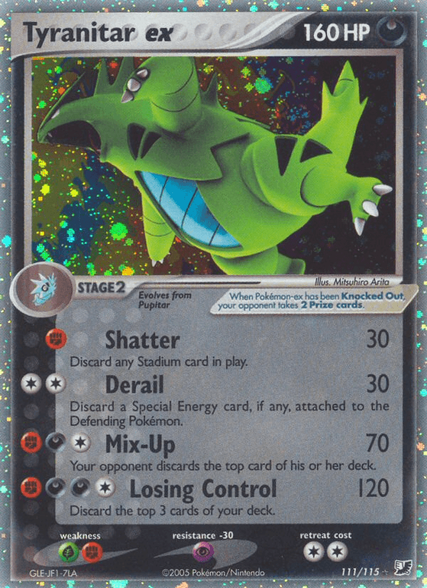 Tyranitar ex, carta 111 de Unseen Forces
