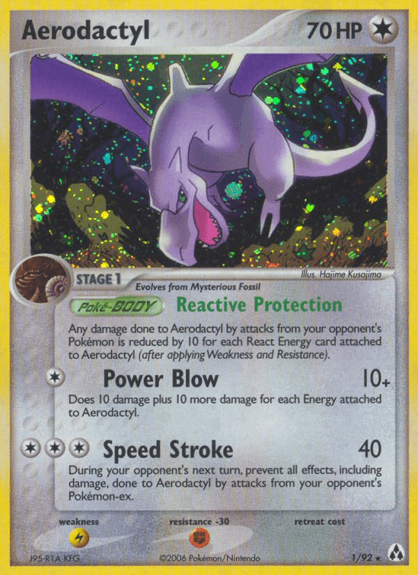 Aerodactyl, carta 1 de Legend Maker