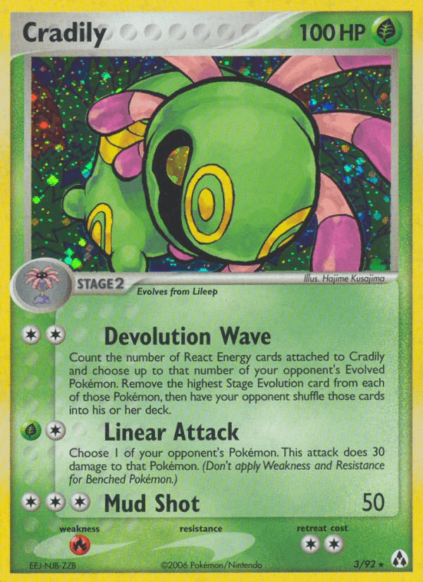 Cradily, carta 3 de Legend Maker