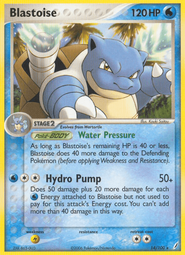 Blastoise, carta 14 de Crystal Guardians