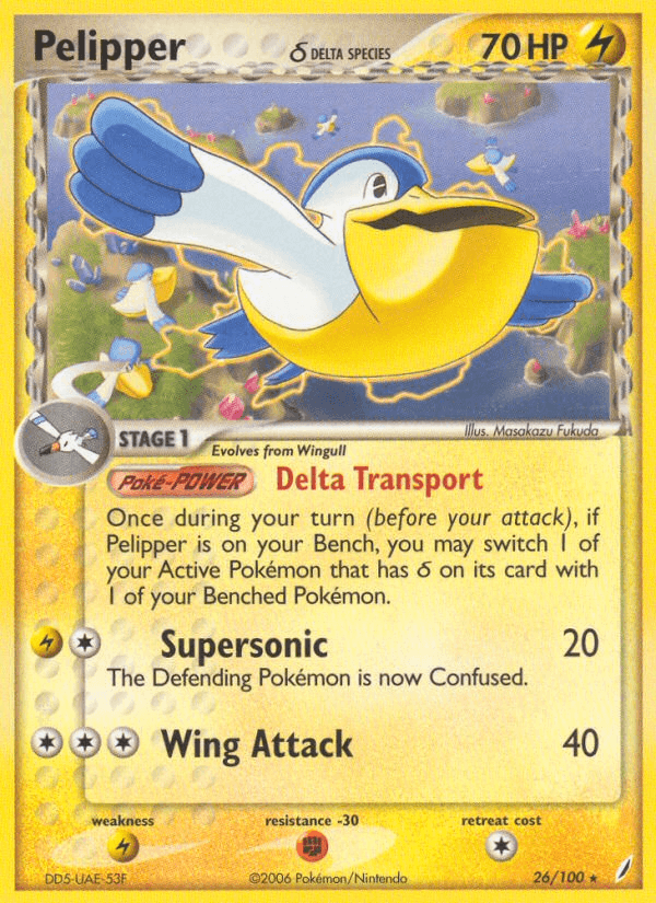 Pelipper δ, carta 26 de Crystal Guardians